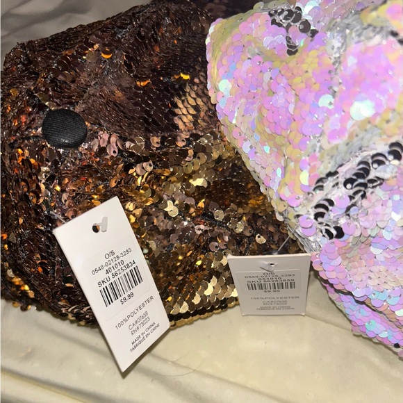 Two shiny hats lot - mermaid style NEW with tags! - Picture 3 of 3